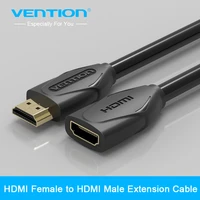 vention hdmi extension cable 1m 1 5m 2m 3m 5m male to female extender hdmi cable 1080p 3d 1 4v for hdtv lcd laptop ps3 projector