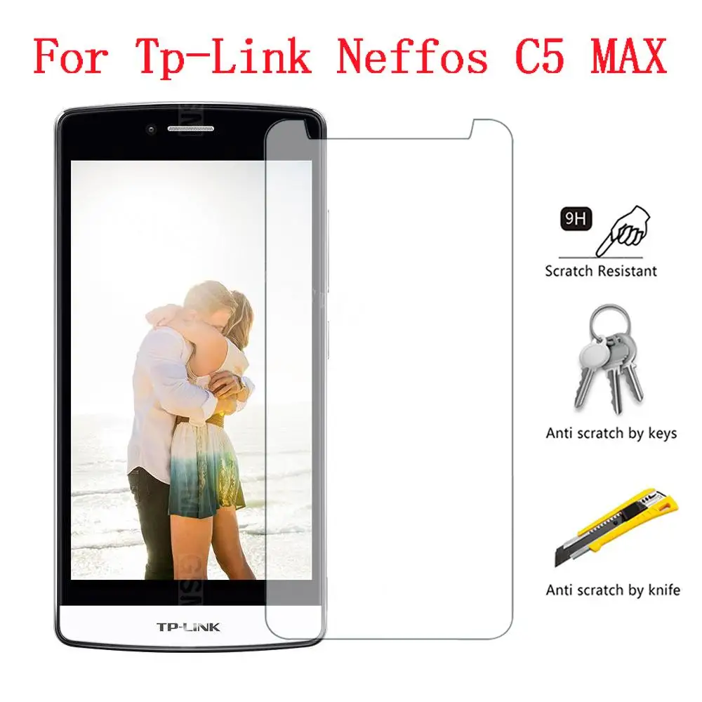 Высококачественное Закаленное стекло для Tp Link Neffos C5 MAX защита экрана закаленная