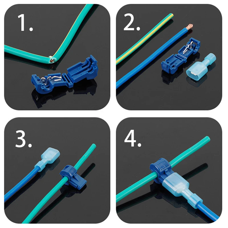 30 шт. (15 комплектов) соединители для проводов обжимные клеммы Шотландский замок