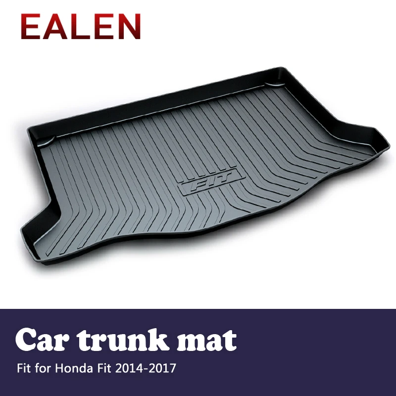 EALEN For Honda Fit 2014 2015 2016 2017 Car-styling Boot Tray Waterproof Anti-slip mat Accessories 1Set Car Cargo rear trunk mat