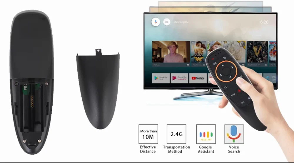 L8STAR G10 Fly Air mouse Голосовое управление с 2,4G USB приемник гироскоп зондирование мини беспроводной смарт-пульт для X96 MAX Android tv BOX