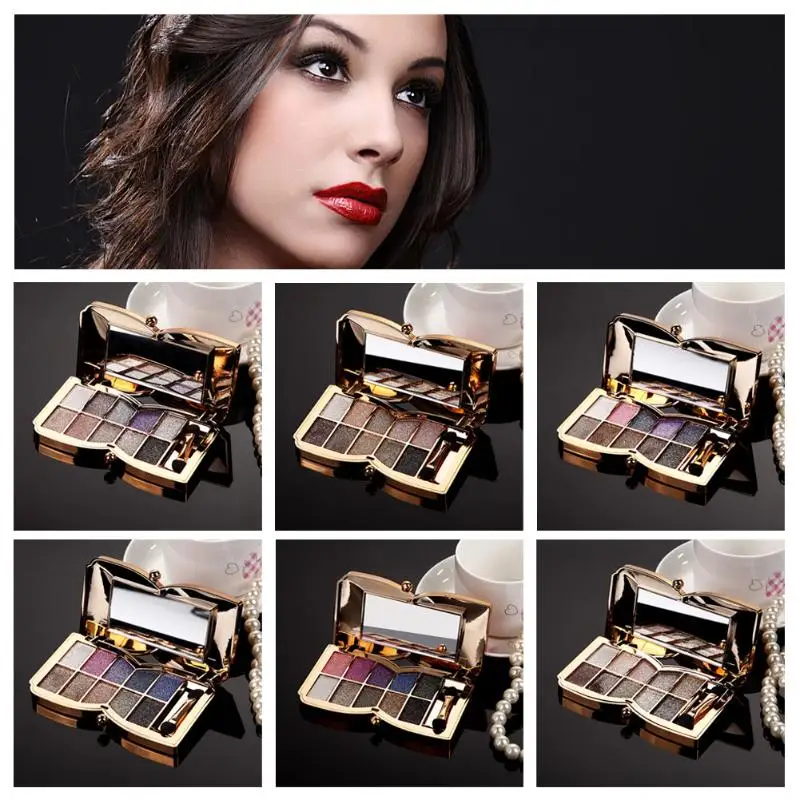 Профессиональный набор для макияжа глаз алмазная палитра теней век матовые 10