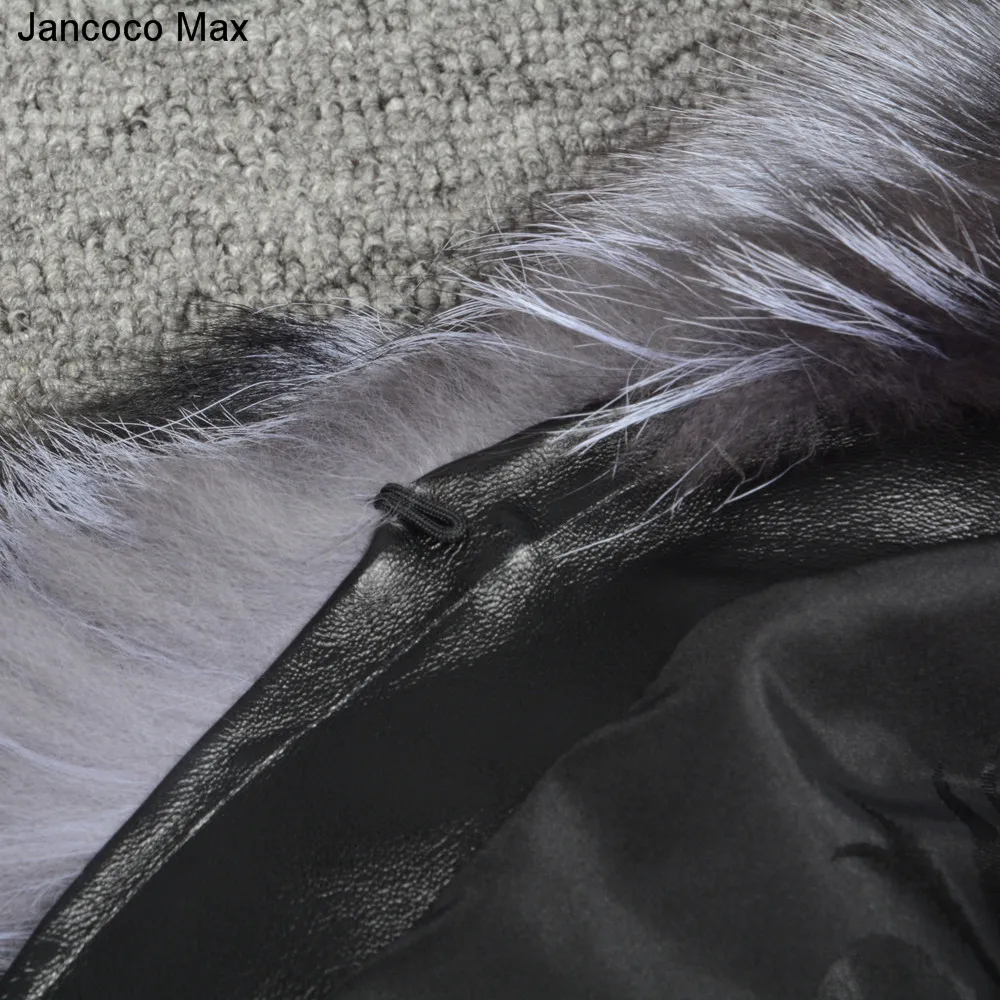 Jancoco Max Lady модное зимнее теплое длинное пальто из натурального Лисьего меха, женская верхняя одежда из натурального меха, Новое поступление S7152
