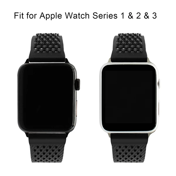 Новейший силиконовый ремешок для часов 38 мм 42 мм iWatch Apple Watch, резиновый ремешок, спортивный браслет, черный, синий, зеленый, серый, красный