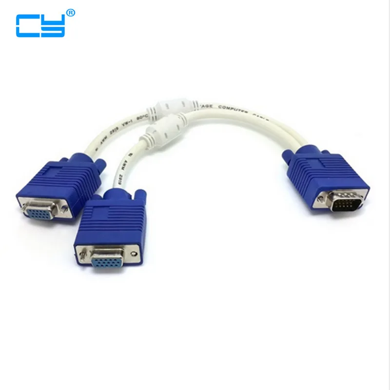 RGB, VGA, SVGA папа до 2 VGA HD 15 женский сплиттер адаптер Удлинительный кабель w Core