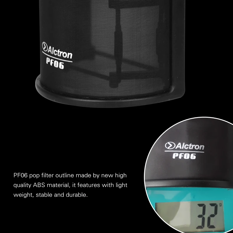 Alctron PF06 микрофон поп-фильтр, поп-экран, поп-экран, экран микрофона для Подкаст Пение Запись микрофона крышка ветра