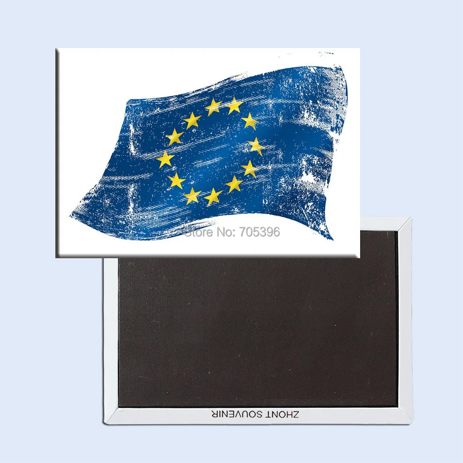 Металлический фонарь с флагом Европейского союза магнит на холодильник 5656