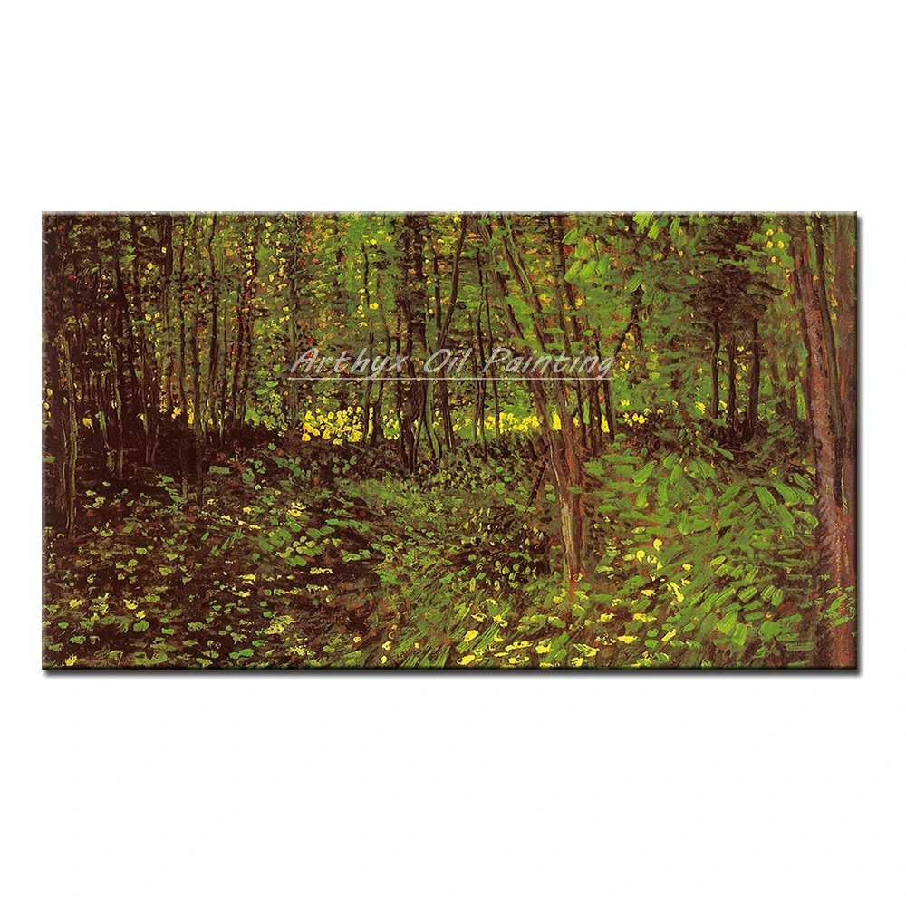 

Hand Painted Copy Vincent Van Gogh Famous Impressionist Tree Oil Painting On Canvas Wall Art Pictures For Living Room Home Decor