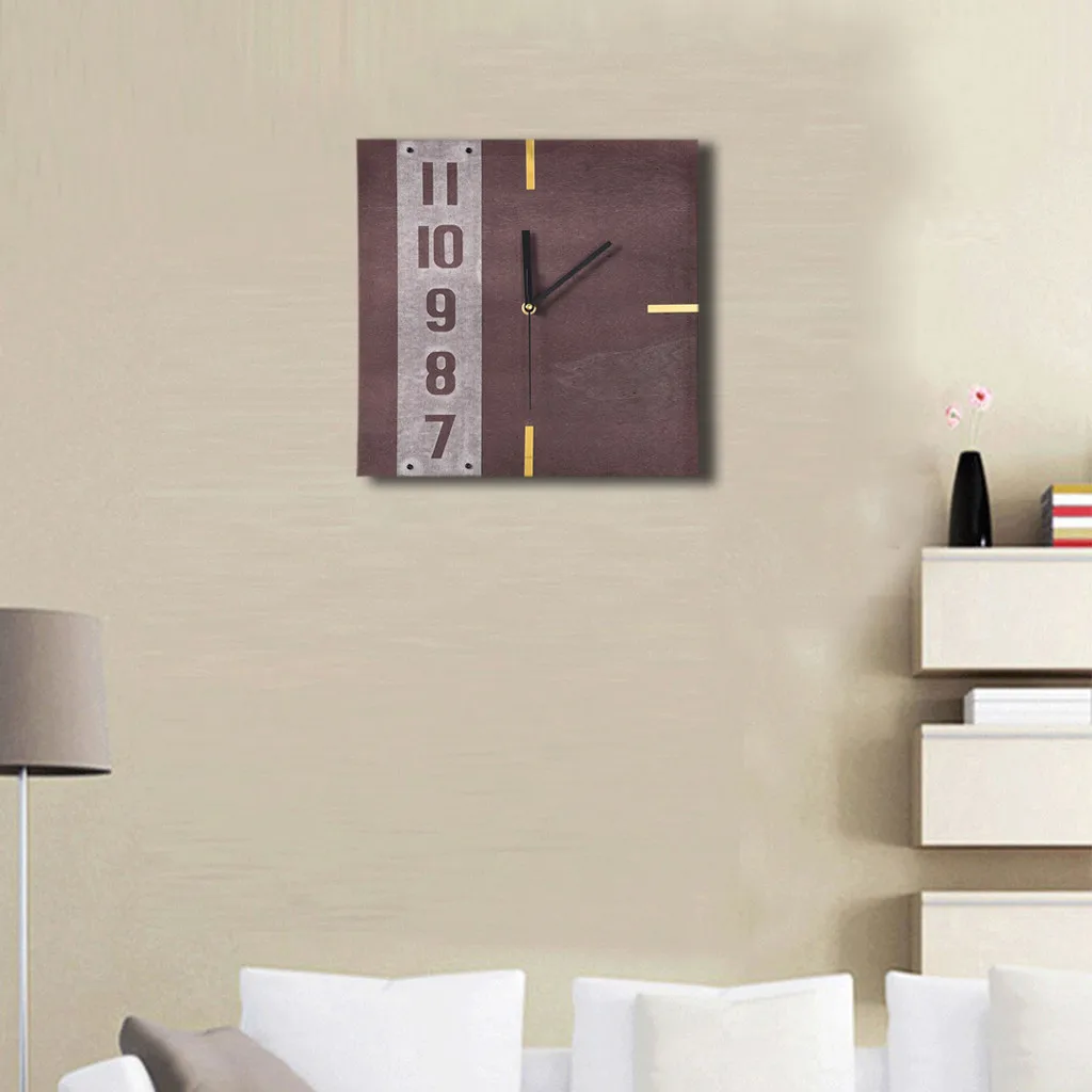 Wooden Wall Clock Saat Relogio De Parede Living Room Decorated Retro Creative Home Decoration Watch 30cm*30cm drop ship | Дом и сад