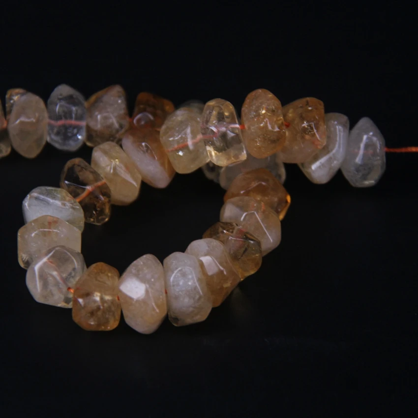 15," /strand граненые цитрины кварц Rondelle Spacer Свободные бусины, грубая желтый прозрачный камень Граненый Самородок Подвески для изготовления ювелирных изделий