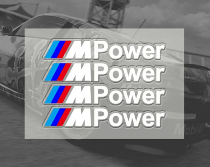 4pcs/lot M Power Decal Door Handle Car Sticker Decoration For BMW Accessories M3 m5 X1 X3 X5 X6 E36 E39 E46 E30 E60 E92 F30 |