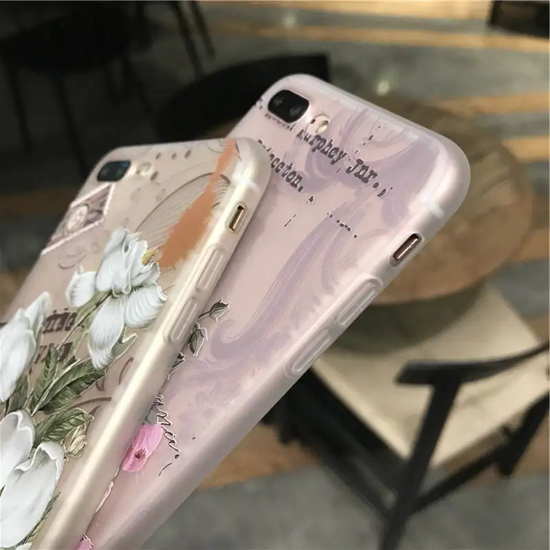 Новый китайский стиль для Iphone 6 6s 7 8P X Xs Xr Max вышивка силиконовый анти-осенний Чехол