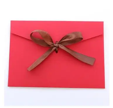 5pcs red small 5 шт./лот шелковая в стиле ретро лента DIY фестиваль подарок конверт письмо бумаги бабочка узел свадебное приглашение письмо - Цвет: 5pcs red small
