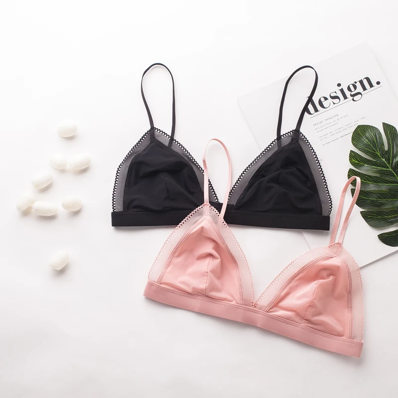 

LVFAN female100% silk sexy lace thin without steel ring without breast cushion