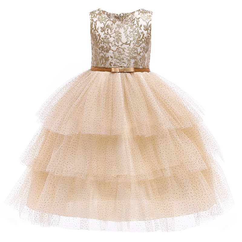 2018 Winter Embroidery Birthday Christmas Dress Girl Party Wedding Kids Dresses For Girls Costume Clothes Princess | Детская одежда и