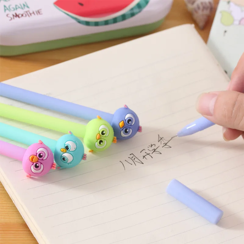 Jonvon Satone 3 шт нейтральная ручка Милая птица глаз Корея канцелярские