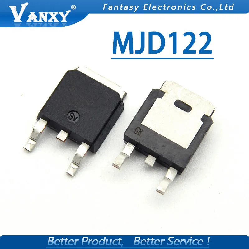10 шт. MJD122G TO-252 MJD122T4G TO252 J122G MJD122 TIP122 SMD SOT-252 новый оригинальный | Электронные