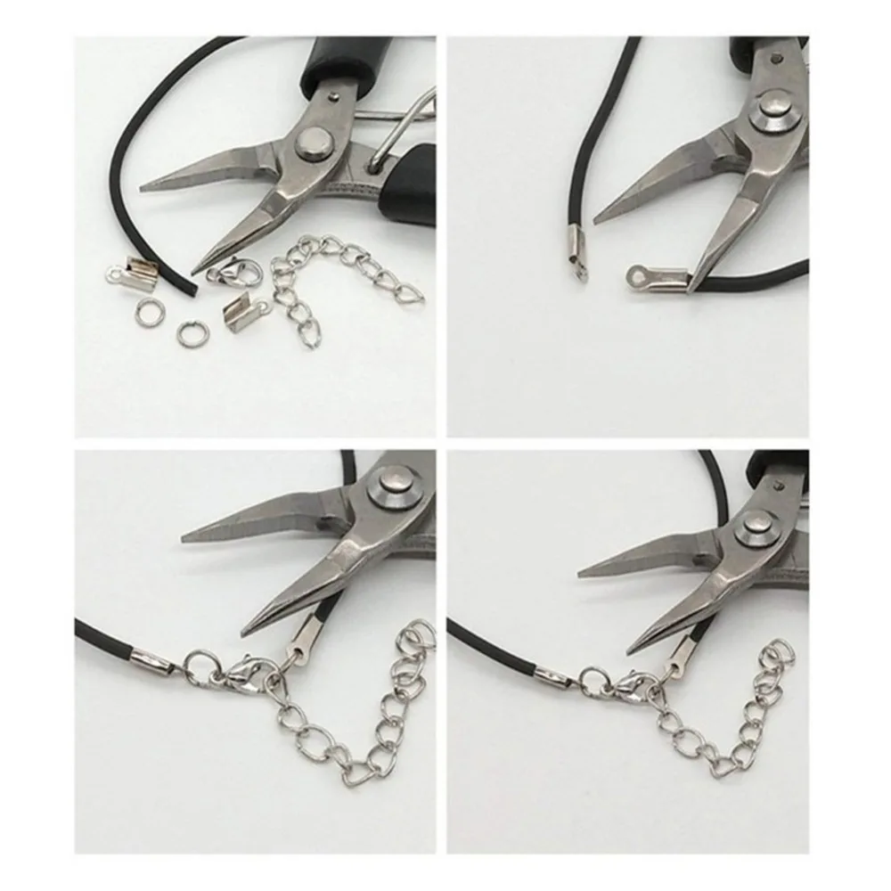 DIY ожерелье материалы для изготовления ювелирных изделий железные одиночные кольца/застежка омаров/Хвост цепи/зажим пряжки ремонт наборы инструментов в коробке