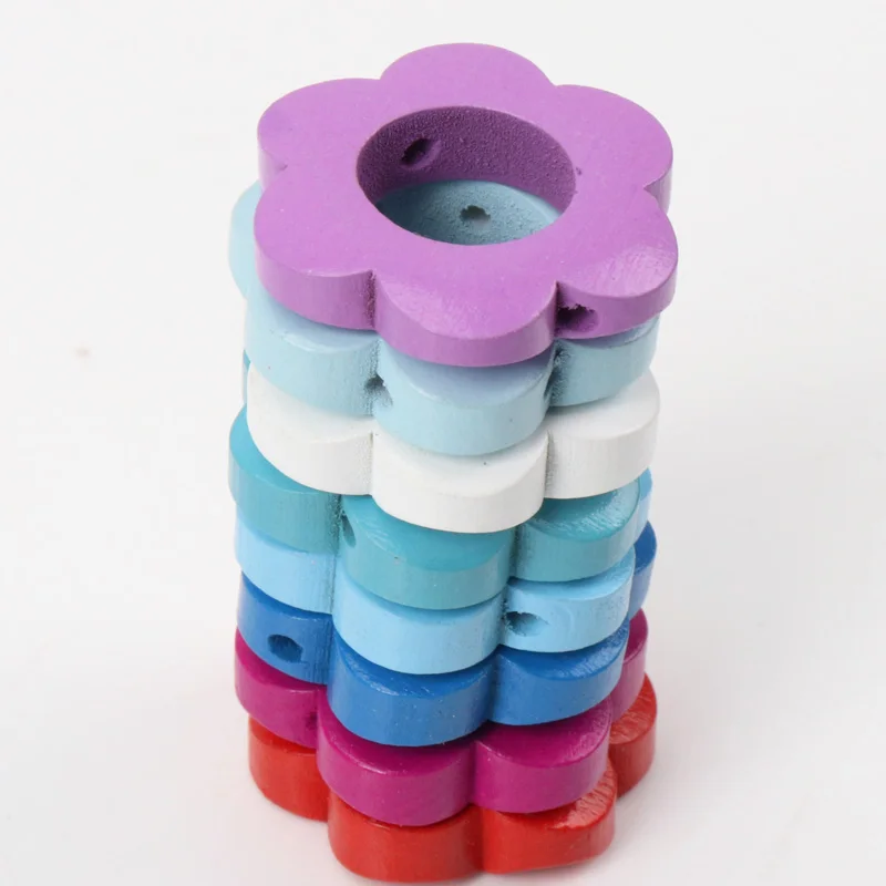 Mixed Garland Pattern Wooden Spacer Beads For Jewelry making DIY 26mm 10pcs | Украшения и аксессуары