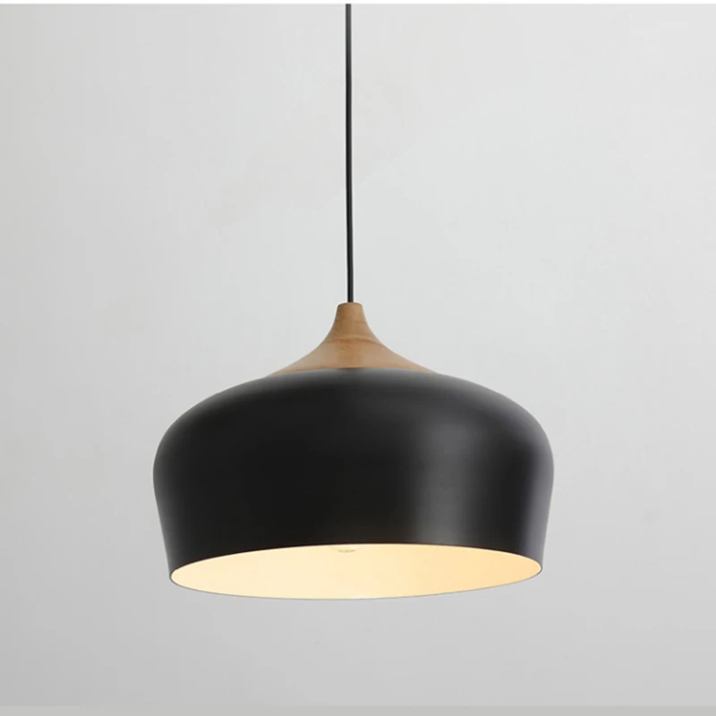 Northern Europe Modern pendant lights Wood lamp E27 aluminum Restaurant bar and living room bedroom lighting | Освещение