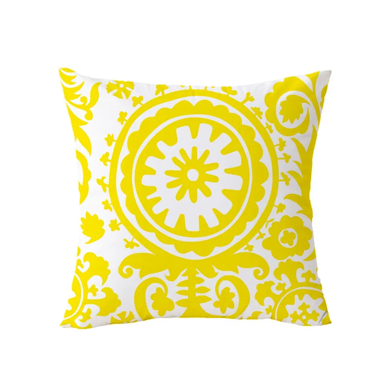 Желтый геометрический декоративный чехол для подушки домашний декор бархатное
