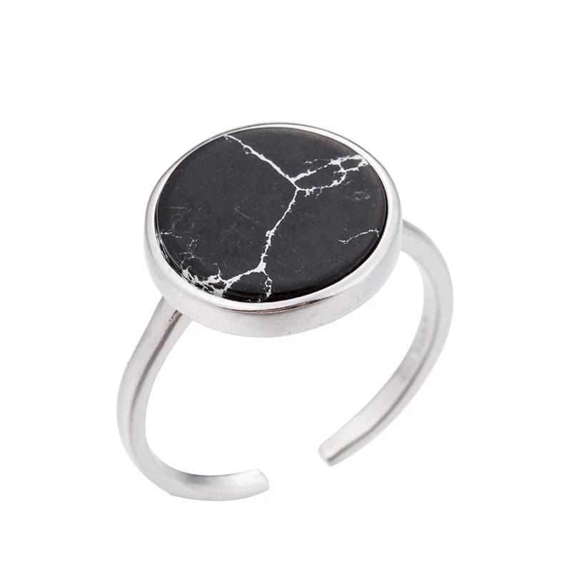 Jisensp женские ювелирные изделия мода простой открытый дизайн лист кольцо двойной шар Круглые Кольца женские CZ Звезда Луна Ringen Mujer - Цвет основного камня: SYJZ170