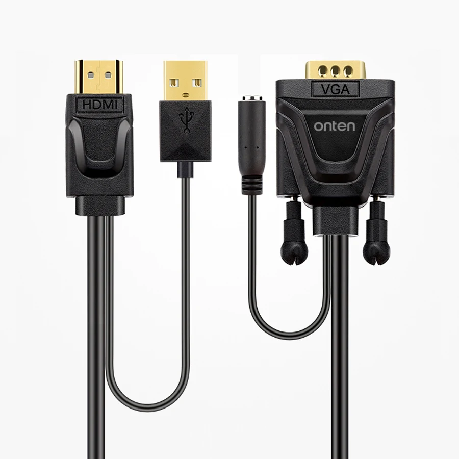 HDMI к VGA конвертер кабель адаптер с 3 5 мм аудио USB питания для Xbox 360 PS3 ноутбук ТВ