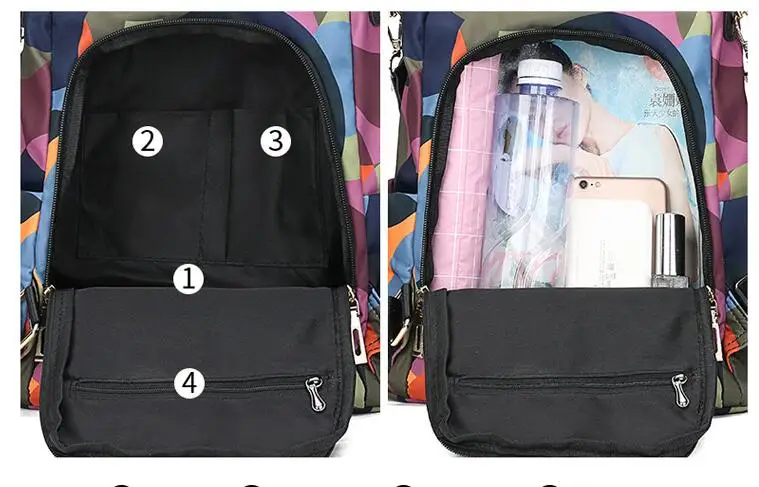 Camouflage Graffiti Waterproof Oxford Women Backpack Anti theft Women travel bag Famous Brand Ladies Large Capacity schoolbag