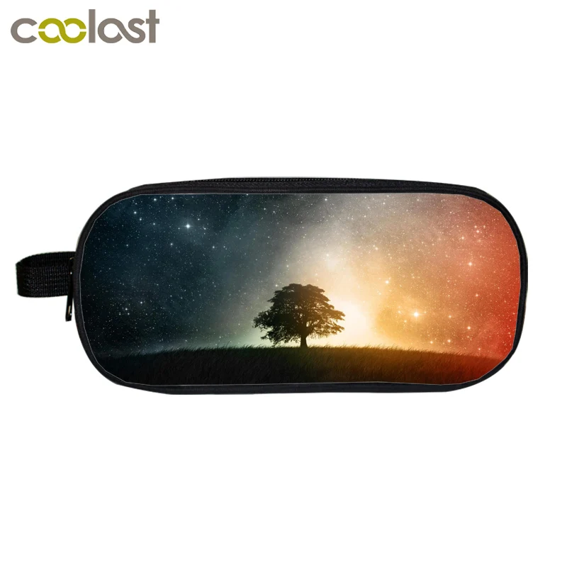 Galaxy Рюкзак для девочек-подростков, рюкзак для мальчиков, рюкзак для студентов+ держатель для карандашей, детские школьные сумки, mochila, детский школьный подарок - Цвет: qbb xingkong07
