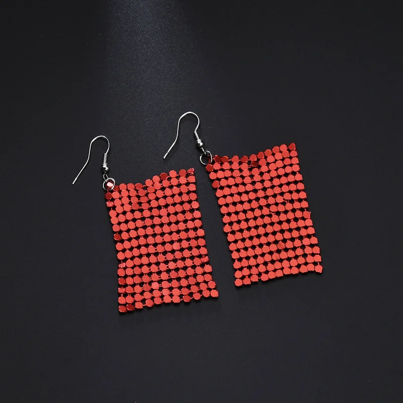 Charm 7 color Sequin Clip on Earrings Without Piercing for women New Geometric Round Shiny No ear piercing earring jewelry