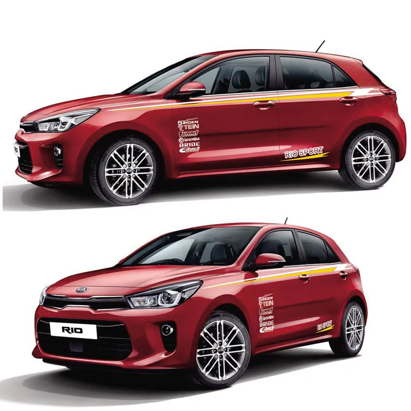 TAIYAO автомобильный Стайлинг спортивный автомобиль стикер для аксессуары KIA RIO и наклейки авто стикер - Название цвета: Red car
