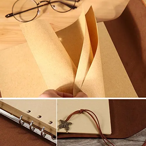 A6 кожаный журнал винтажный спиральный блокнот многоразовый молочный альбом для