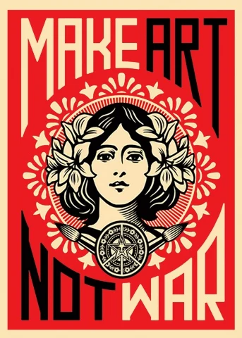 HD Искусство Печать Искусство не война Shepard Fairey холст живопись плакат Настенные картины для украшения комнаты домашний Декор без рамки - Цвет: Picture 1