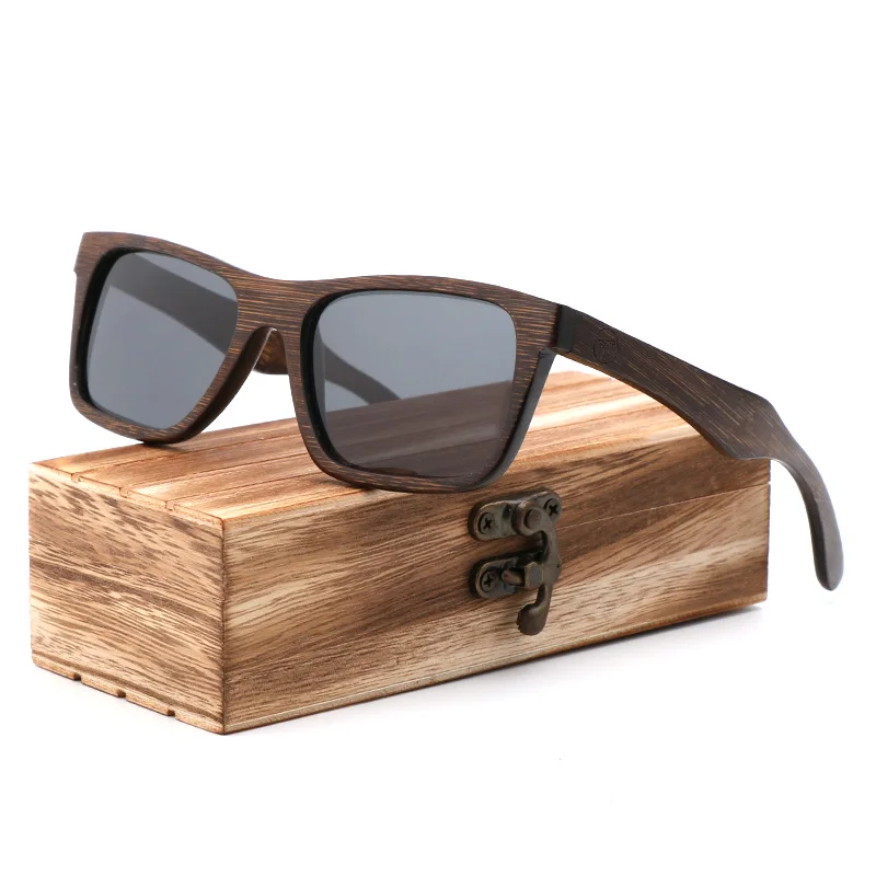 

Солнцезащитные очки в стиле ретро для мужчин и женщин, Поляризационные солнечные, из бамбука и дерева, в подарочной коробке