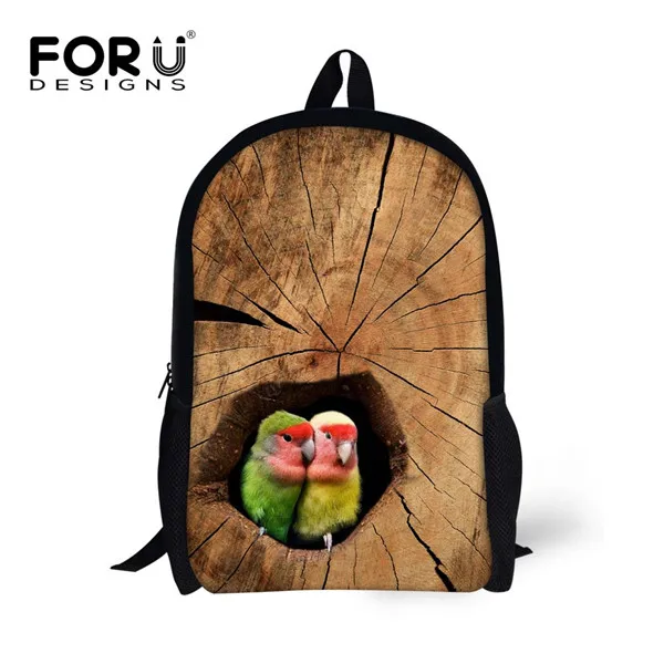 FORUDESIGNS, новинка, модные рюкзаки, 3D принт, дерево, отверстие, птица, Наплечная Сумка, для студентов, школьная сумка, для девочек, повседневная сумка, для детей - Цвет: C0922C