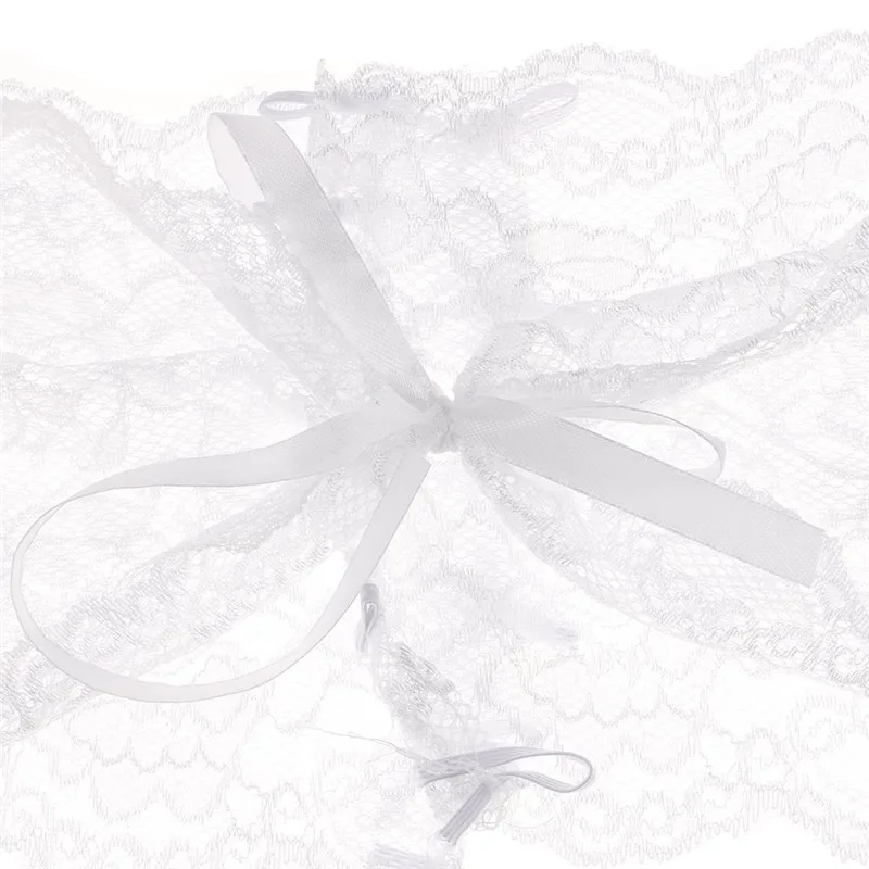 

Women Lady Lingerie Set White Lace Bowknot Underwear Sleepwear + G-String Spandex Solid S-XL