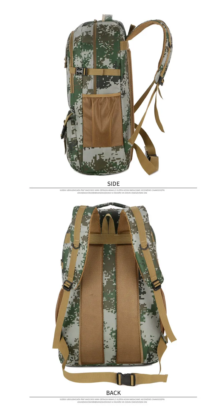 60L Molle Camo Тактический рюкзак военный армейский водонепроницаемый походный рюкзак туристический рюкзак для активного отдыха спортивная сумка для альпинизма