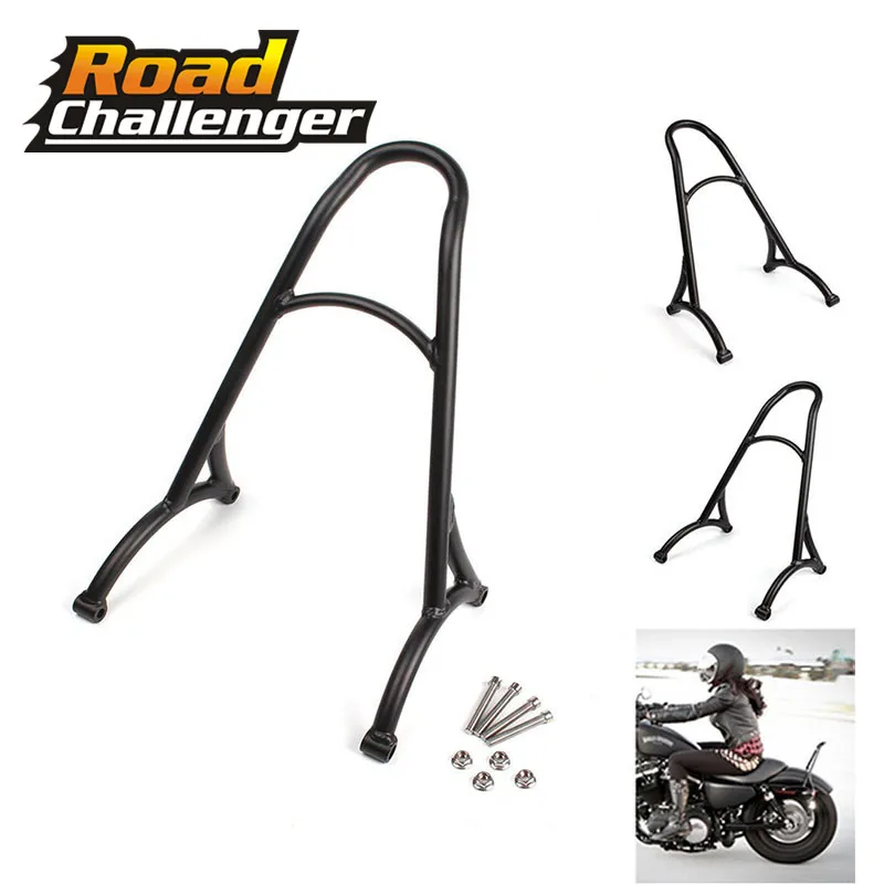 Черная мотоциклетная короткая спинка для пассажиров Harley Sportster XL Iron Nightster 883 1200 2004