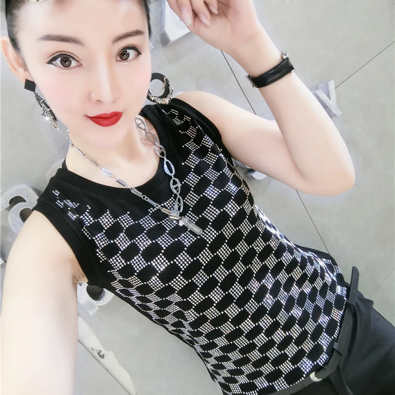 2020 Женская мода тяжелая промышленность горячее сверление водолазка тонкий без