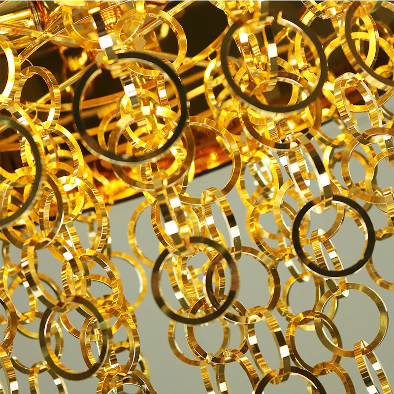 Современный светодиодный подвесной светильник с золотыми кисточками