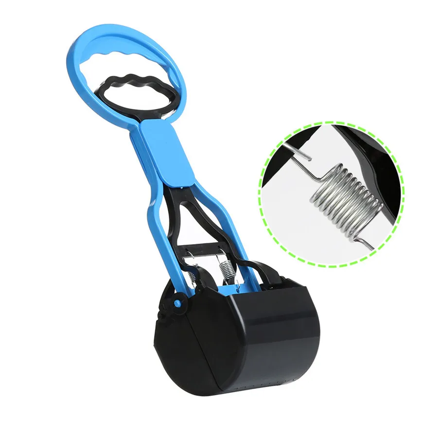 Синий Собака Кошка Животное Pooper Scooper захват, совок для уборки собачьих экскрементов для уборки отходов с длинной ручкой 1128 - Цвет: Синий