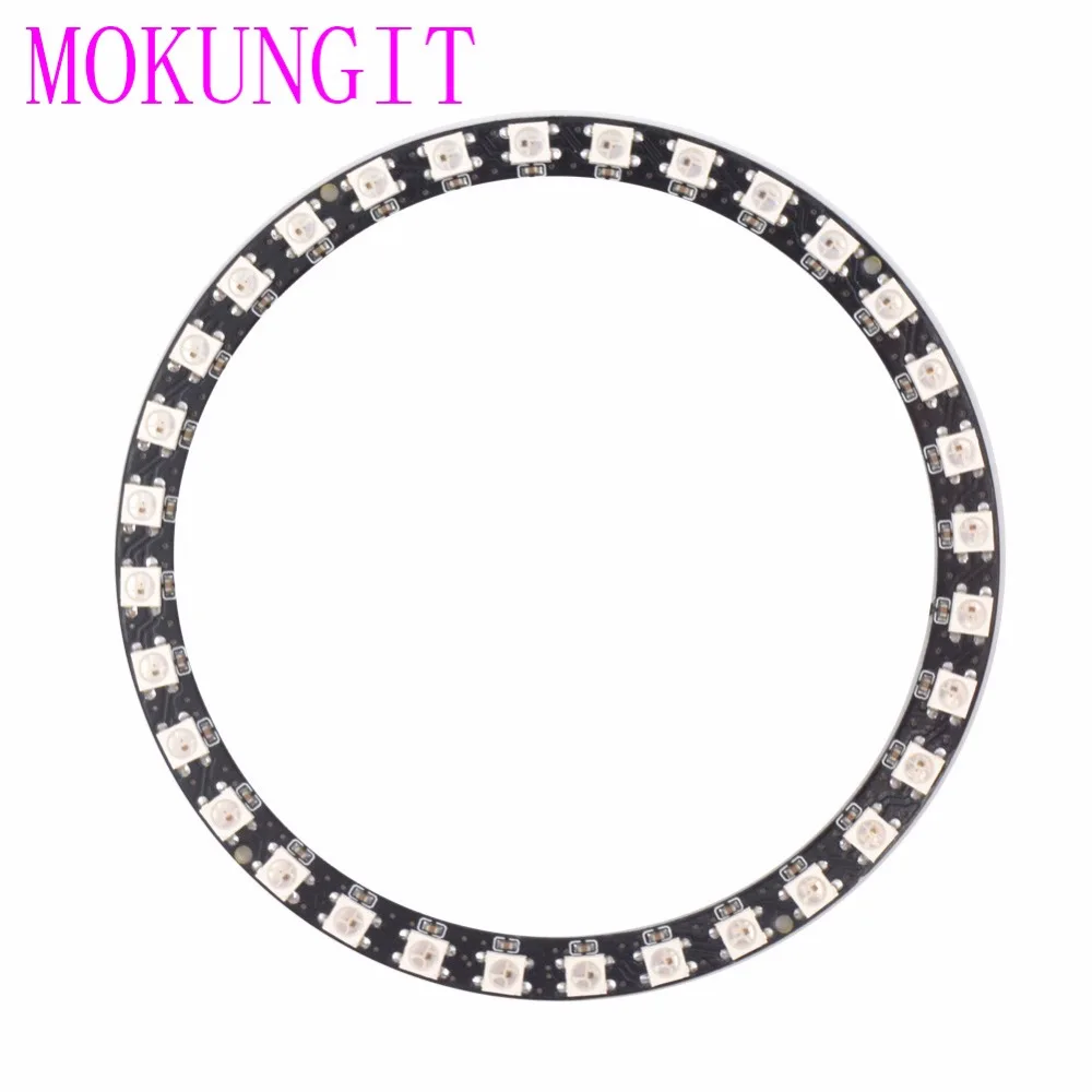Mokungit WS2812B SK6812 кольцо 32 кольца Bit для RGB Светодиодное 5050 встроенный драйвер ленты