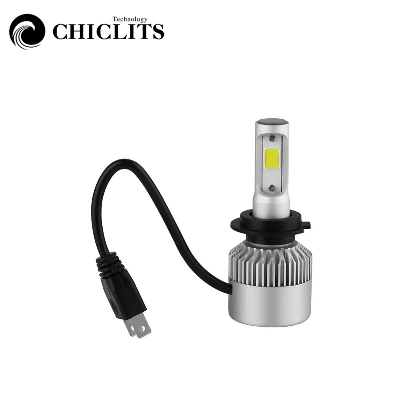 CHICLITS 2 шт. COB для фары H1 H3 H4 H7 H8 H9 H11 9005 9006 HB3 HB4 Золотая фара 6000K светодиодная лампа