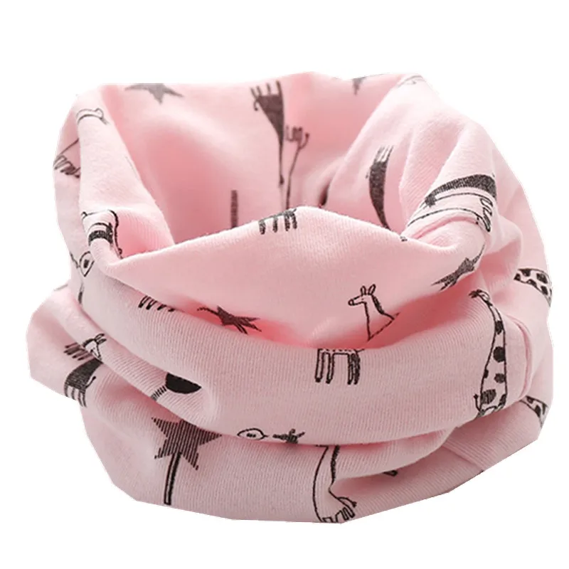 pink deer Осенне-зимний детский хлопковый плюшевый шарф, детский шарф для девочек, шарфы для мальчиков и девочек, детский шарф с круглым вырезом, волшебный шейный платок - Цвет: pink deer