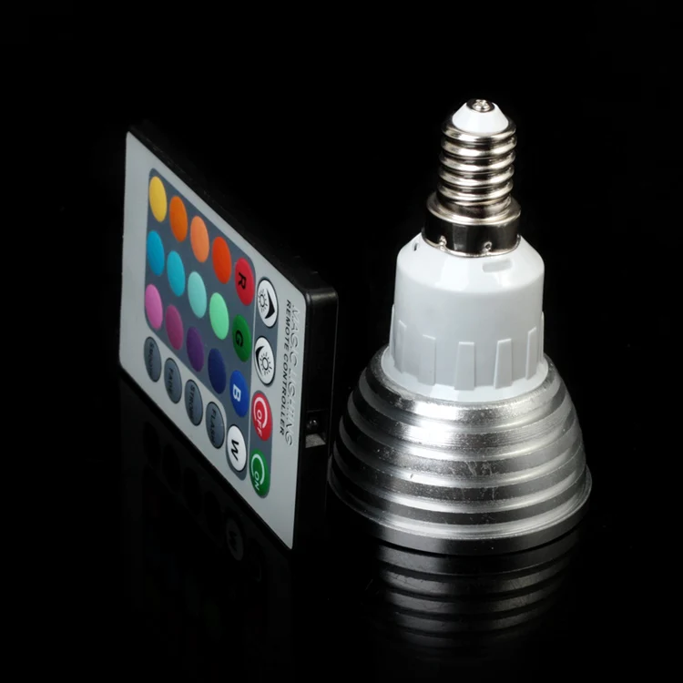 E27 E14 GU10 MR16 RGB Светодиодный прожектор волшебный RGB Светодиодный светильник с ИК-пультом дистанционного управления 16 цветов