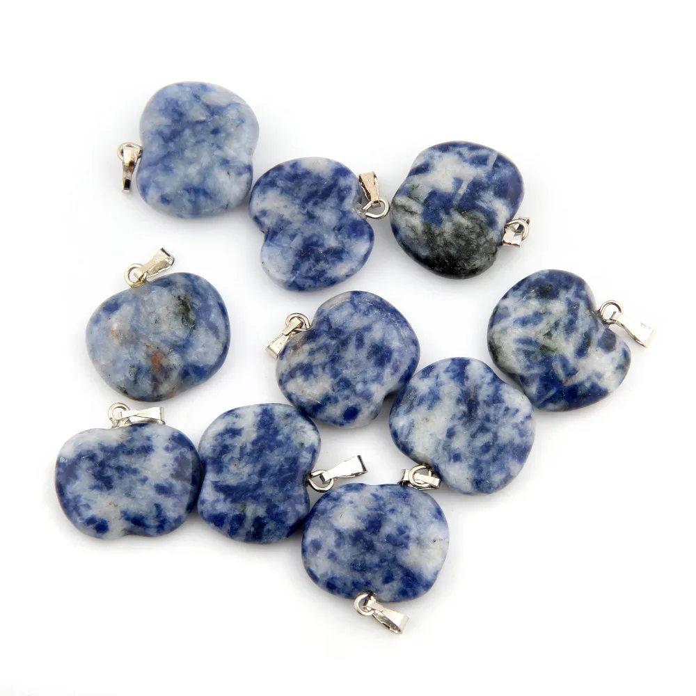 50pcs Natural Stone Apple sharp Hexagonal Charms Beads Chakra Crystal Pendant for Necklace Jewelry Making Women Girls Wholesale |