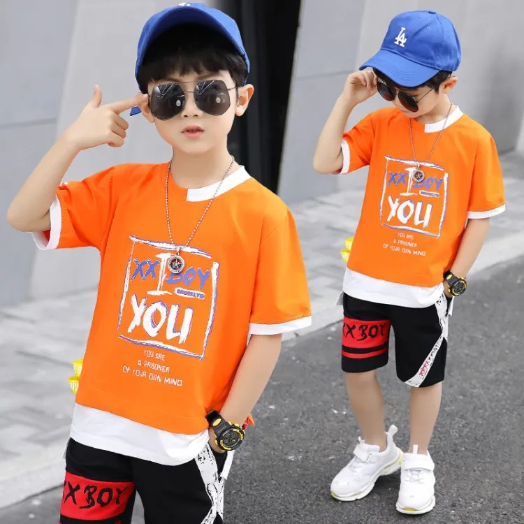 Одежда для мальчиков комплект летней одежды детей ясельного возраста модная