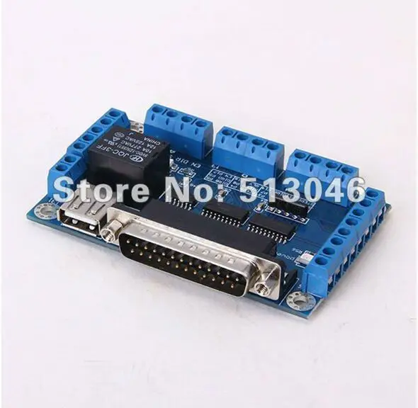 Фото NEW 5 Axis DC 5V CNC mach3 Breakout Board for Stepper Driver Controller + DB25 / USB Cable Обустройство дома NEW 5 Axis DC 5V CNC mach3 Breakout Board for Stepper Driver Controller + DB25 / USB Cable Обустройство дома