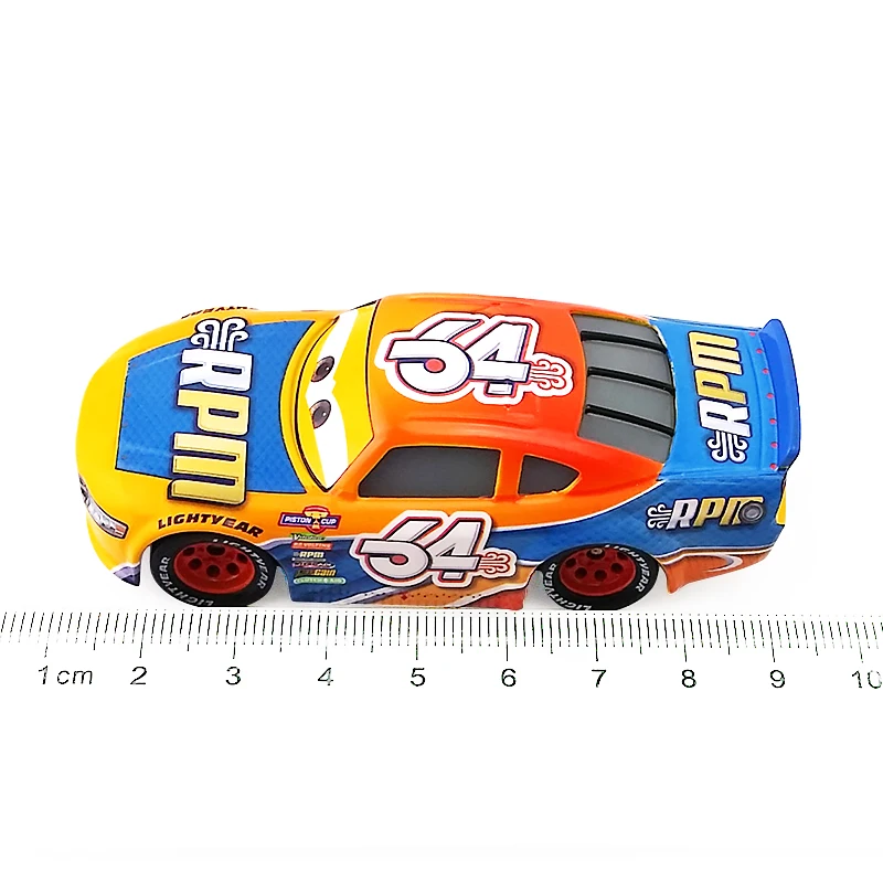 Disney Pixar Cars 3 № 64 Брюс Миллер гонщик металла литья под давлением игрушечный