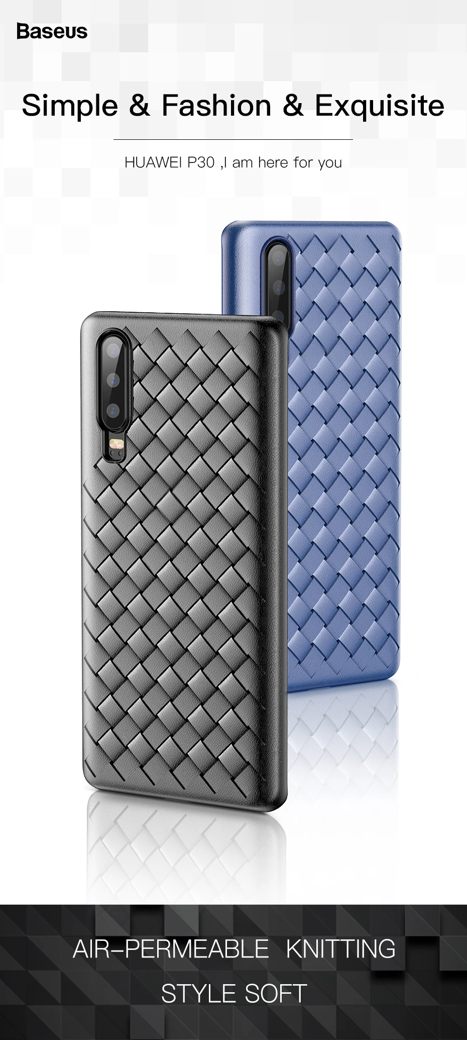 Плетеный чехол Baseus BV для huawei P30 P20 mate 20 Pro, роскошная Мягкая силиконовая задняя крышка для huawei P30Pro P20Pro mate 20 Fundas Coque